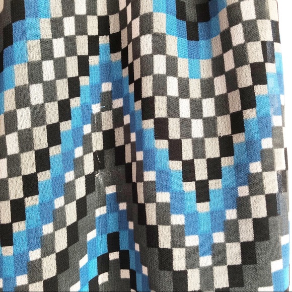 Dots 1X Checkered Chevron Wide Leg Palazzo Pants - Picture 8 of 16